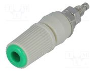 Connector: 4mm banana; socket; 24A; green; nickel plated; 45mm 