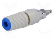 Connector: 4mm banana; socket; 24A; blue; nickel plated; insulated 