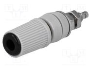 Connector: 4mm banana; socket; 24A; black; nickel plated; 45mm 