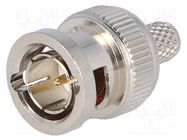 Connector: BNC; plug; male; straight; 75Ω; RG62A; 6.15mm; crimped 