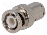 Connector: BNC; plug; male; straight; 75Ω; RG210,RG52,RG59; PTFE 