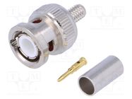 Connector: BNC; plug; male; straight; 50Ω; B9907,RG58; Ømax: 5mm 