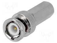 Connector: BNC; plug; male; straight; 6.5mm; twist-on; for cable 