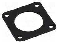 Socket gasket; flange (4 holes); 97,MS/DS; size 14S AMPHENOL