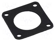 Socket gasket; flange (4 holes); size 14S; 97,MS/DS AMPHENOL