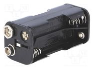 Holder; AAA,R3; Batt.no: 4; 6F22 type; black COMF