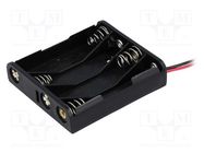 Holder; AAA,R3; Batt.no: 4; cables; black; 150mm COMF