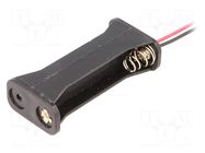Holder; AAA,R3; Batt.no: 2; cables; 150mm; black COMF