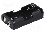 Holder; AA,R6; Batt.no: 2; soldering lugs; black COMF