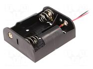 Holder; C,R14; Batt.no: 2; cables; black; 150mm COMF