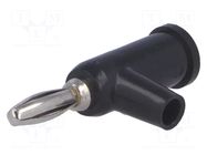 Connector: 4mm banana; plug; 24A; 60VDC; black; 4mm socket; 39mm AXIOMET