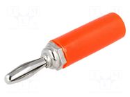 Connector: 4mm banana; plug; 60VDC; red; non-insulated AXIOMET