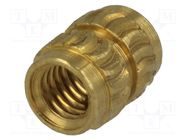 Threaded insert; brass; M3; BN 1934; for welding BOSSARD