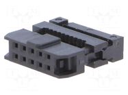 Connector: IDC; plug; female; PIN: 10; IDC; for ribbon cable; 2mm CONNFLY