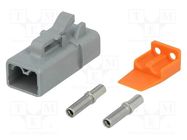 Connector: wire-wire; ATP; female; plug; for cable; PIN: 2; crimped AMPHENOL