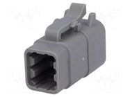 Connector: wire-wire; terminals, size 20; plug; female; ATM; PIN: 6 AMPHENOL