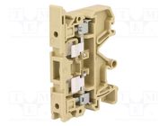 Splice terminal: rail; 4mm2; ways: 1; terminals: 2; beige; Width: 8mm WEIDMÜLLER