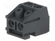 Pluggable terminal block; 5mm; ways: 2; angled 90°; female; black PTR MESSTECHNIK