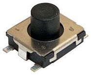 TACTILE SWITCH, 0.02A, 15VDC, 350GF, SMD