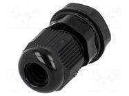 Cable gland; M12; 1.25; IP68; polyamide; black; UL94V-2; 12.1mm KSS WIRING