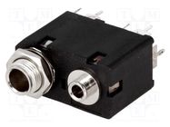 Connector: Jack 3,5mm + Jack 6,3mm; socket; female; ways: 3; THT AMPHENOL