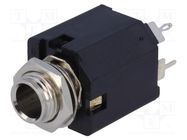 Connector: Jack 6,3mm; socket; female; stereo; ways: 3; straight AMPHENOL