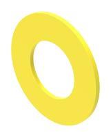 LEGEND PLATE, YELLOW, PLASTIC, 45MM DIA