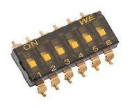 DIP SWITCH, 7POS, SPST-NO, FLAT SLIDE