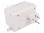 Enclosure: for power supplies; vented; X: 65mm; Y: 92mm; Z: 57mm; ABS 