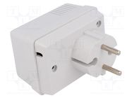 Enclosure: for power supplies; X: 52mm; Y: 73mm; Z: 46mm; ABS; grey 