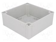 Enclosure: enclosure base; X: 130mm; Y: 130mm; Z: 50mm; MNX; ABS; grey FIBOX