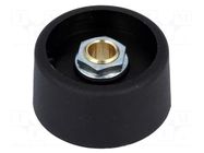 Knob; without pointer; polyamide; Øshaft: 6mm; Ø31x16mm; black OKW