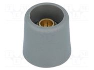 Knob; without pointer; polyamide; Øshaft: 6mm; Ø16x16mm; grey OKW