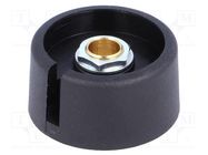 Knob; with pointer; polyamide; Øshaft: 6.35mm; Ø31x16mm; black OKW