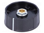 Knob; with pointer; ABS; Øshaft: 6mm; Ø40x15.5mm; black; A2640 OKW