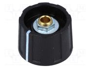 Knob; with pointer; ABS; Øshaft: 4mm; Ø23x15.5mm; black; A2623 OKW