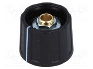 Knob; with pointer; ABS; Øshaft: 6mm; Ø20x15.5mm; black; A2620 OKW