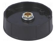 Knob; without pointer; ABS; Øshaft: 6mm; Ø50x15.5mm; black; A2550 OKW