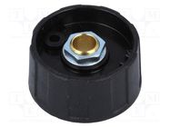 Knob; without pointer; ABS; Øshaft: 6.35mm; Ø31x15.5mm; black OKW