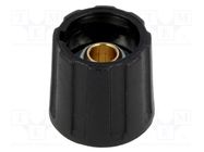 Knob; without pointer; ABS; Øshaft: 4mm; Ø16x15.5mm; black; A2516 OKW