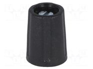 Knob; without pointer; ABS; Øshaft: 4mm; Ø10.5x14mm; black; A2510 OKW