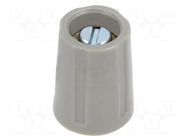 Knob; without pointer; ABS; Øshaft: 3mm; Ø10.5x14mm; grey; A2510 OKW