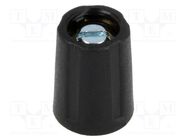 Knob; without pointer; ABS; Øshaft: 3mm; Ø10.5x14mm; black; A2510 OKW