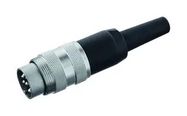 CIRCULAR CONN, PLUG, 6POS, SOLDER