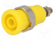 Connector: 4mm banana; socket; 36A; 1kV; yellow; nickel plated ELECTRO-PJP