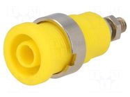 Connector: 4mm banana; socket; 36A; 1kV; yellow; nickel plated ELECTRO-PJP