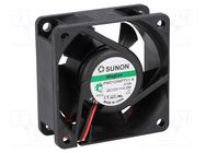 Fan: DC; axial; 12VDC; 60x60x25mm; 61.2m3/h; 43dBA; Vapo; Len: 300mm SUNON