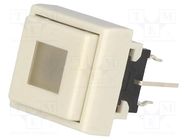 Switch: keypad; Pos: 2; DPDT; 0.1A/30VDC; white; LED; white; THT; 1.5N HIGHLY ELECTRIC