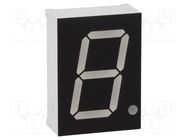 Display: LED; 7-segment; 20.4mm; 0.8"; No.char: 1; red; 70mcd; anode OPTO Plus LED