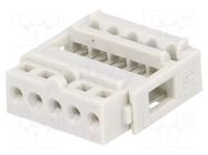 Connector: IDC; plug; female; PIN: 5; IDC; THT; 2.54mm; 1x5; 2.54mm TOMIC